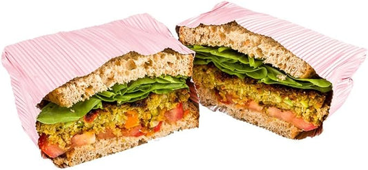 Restaurantware 12" x 12" Rippled Aluminum Foil Food Wrap and Fry Basket Liner: Perfect for Restaurant Take Out Bakeries and Food Trucks - Pink Foil Sandwich Wraps - 500-CT