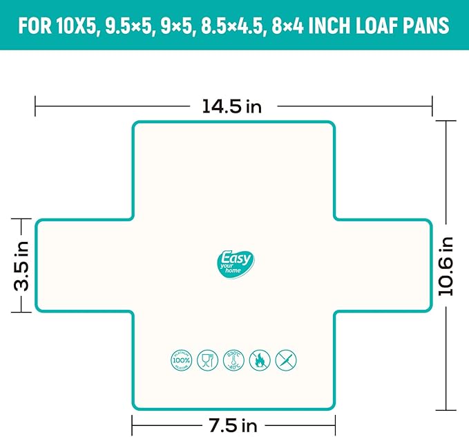 2PCS Silicone Reusable Loaf Pan Liner for Bread Baking, Non-Stick Silicone Bread Sling for Easy Sourdough Transfer, Fits Most 9x5" 9.5x5" Loaf Pans, Baking Accessories, Easy Release & Cleaning