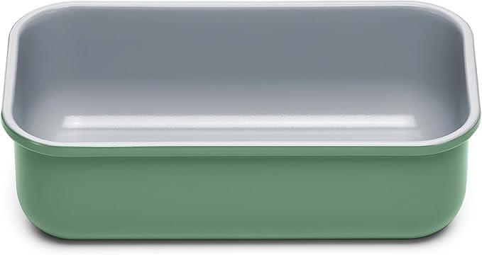 Caraway Non-Stick Ceramic 1 lb Loaf Pan - Naturally Slick Ceramic Coating - Non-Toxic, PTFE & PFOA Free - Perfect for Pound Cakes, Breads, & More - Sage