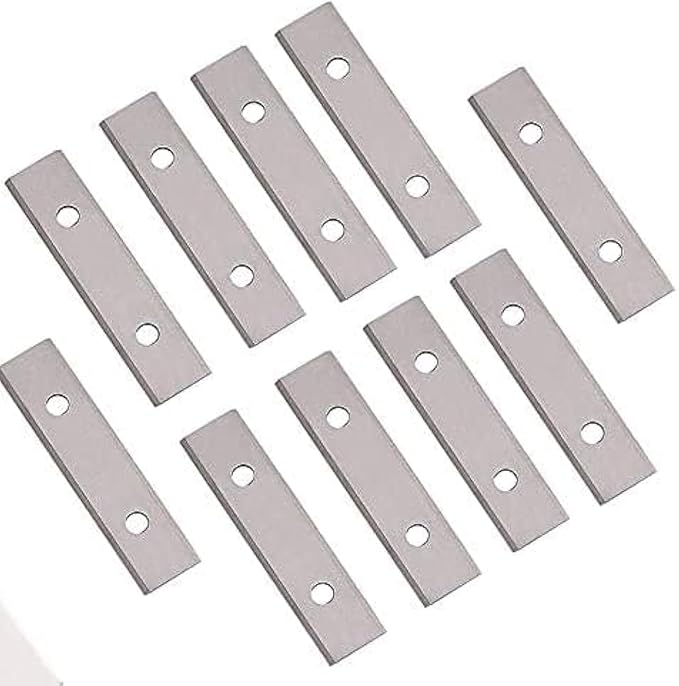 2.38"(60mm) Paint Scraper Carbide Blades Double-Edged Reversible Replacement Blade 2-3/8"(60X12X1.5mm) Fits Most equivalent General purpose Hand-Held Scrapers,10pcs By LU&MN