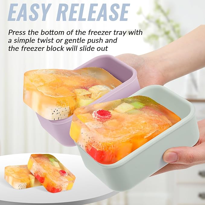 6 Packs 1 Cup Silicone Soup Freezer Molds with Lid Silicone Soup Freezer Trays Rectangle Reusable Food Preserving Tray Freezing Sauces Stews(Multiple Color)