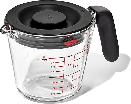 OXO Good Grips 2 Cup Glass Measuring Cup with Lid