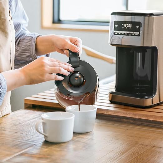 Coffee Maker, 14-Cup Programmable Drip Coffee Makers with Reusable Filter & Keep Hot Plate, Auto Pause Small Coffee Machines with Coffee Pot, Timer, Self-cleaning, for Home, Stainless Steel