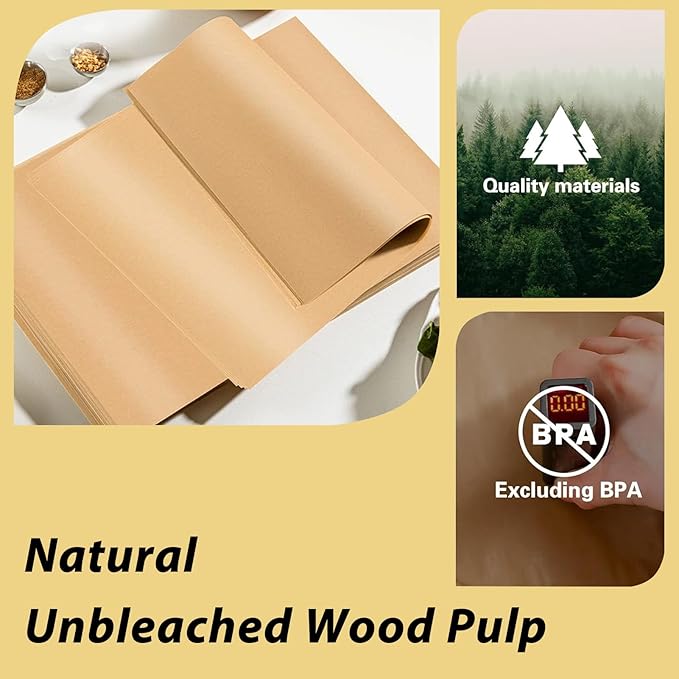 Parchment Paper Baking Sheets for Emeril Lagasse 26 QT Extra Large Air Fryer, 11x10 Inch Non-Stick Precut Baking Parchment for Air Fryer Steaming Bread Cup Cake Cookie and More