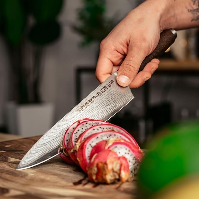 Schmidt Brothers - Artisan Series 6-Inch Chef Knife, High-Carbon German Stainless Steel Cutlery, Coconut Resin Handle