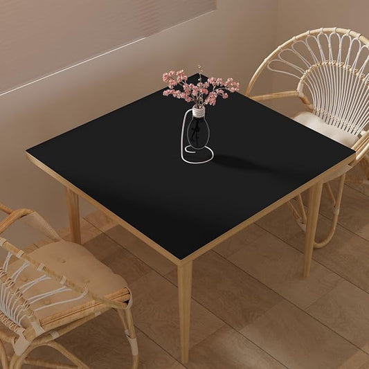 Leather Table Cover,1.8mm Thick,42x42 Inch Table Protector,Table Protector for Dining Room Table,Dining Table Cover,Table Cover Protector,Dining Table Protector Rectangle(Black+Gray,42x42)