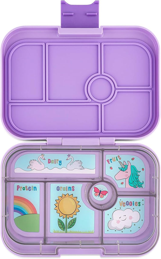 Yumbox Original Leakproof Bento Lunch Box Container for Kids (Lavande Purple Unicorn)