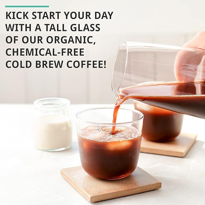 Cold Brew Organic Coffee Beans, Colombian Supremo, Dark Roast, 1 LB, Whole Bean Coffee for Cold Brewing