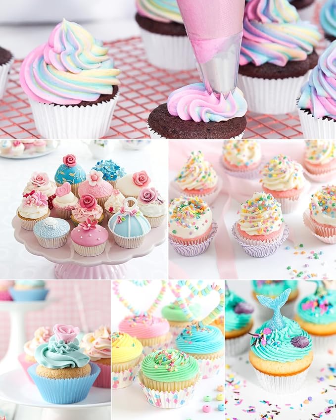 18/21/24 Inch Large Piping Bags Disposable, 100 Pieces Icing Bags, Tipless Piping Bags, Thickened Pastry Bags, Non-Slip & Anti-Burst, Frosting Piping Bags for Cakes Cookies Decoration