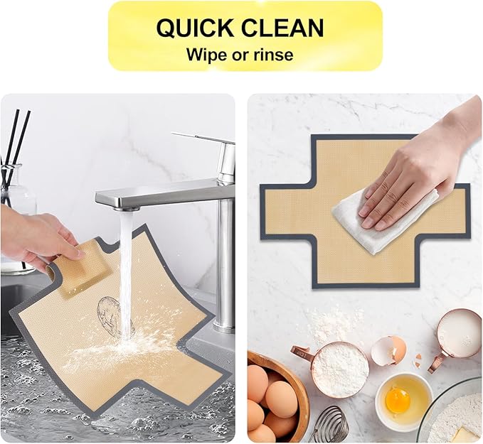 2 Pcs Thickened Silicone Bread loaf pan liners for baking bread 9x5，Silicone Baking Mat for 9x5 Inch Loaf Pan, Nonstick & Reusable, Easy to Clean, High-Temp Resistant (Black and Gray)