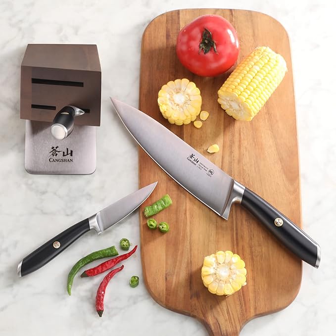 Cangshan L Series 4-Piece HUA Knife Block Set, Forged German Steel, Black, 1026979