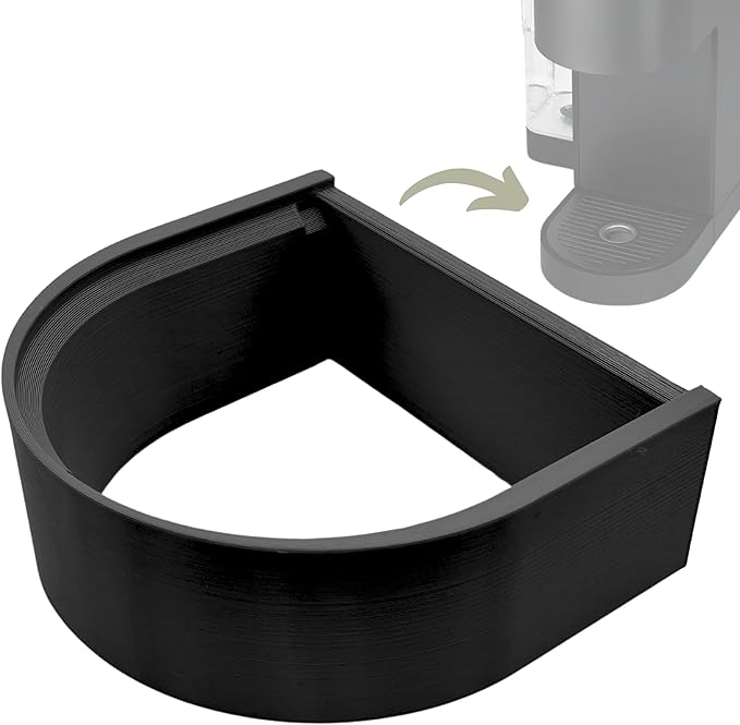 Riser Splash Guard Drip Tray Accessory Made for K-Supreme & K-Slim Drip Tray Riser in Black Increases 1.7 inches to Cups Height