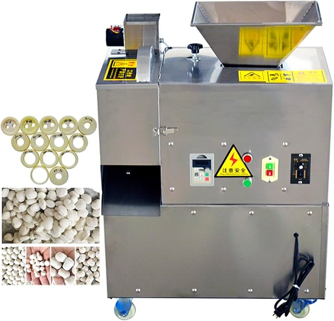 TECHTONGDA Electric Dough Divider Commercial Quantitative Dough Cutter 5g-500g Stainless Steel Pastry Piece Cutter Compact Dough Divider 1500W 110V