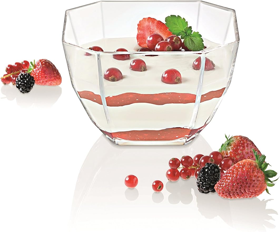 Barski Glass Large Centerpiece Octagon Bowl/Tray - 13" D European Quality - 13" Diameter - Serving Bowl - Made in Europe