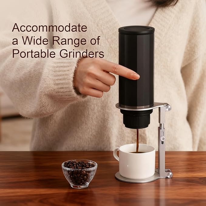 Pour Over Coffee Maker Stand,Adjustable & Foldable Portable Electric Espresso Machine Stand,Holder for Coffee Grinder,Universal Dripper,V60 Dripper,Travel Coffee Maker,Coffee Press Sliver