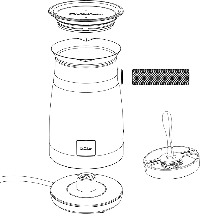 Hotel Chocolat Velvetiser - In-Home Hot Chocolate Machine - Barista-Grade Hot Chocolate Maker - Copper Edition - 2 Ceramic Podcups & 10 Single-Serve Sachets