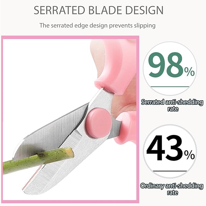 Garden Flower Scissors,3 PCS Stainless Steel Fresh Flower Cutter with Comfortable Grip Handles, Floral Shears for Stems, Rose, Plant, Fruit Picking Trimming