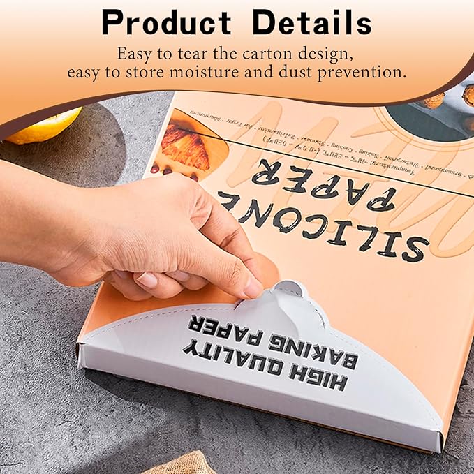 Parchment Sheet 300Pcs,Parchment Paper Sheets 9x13In Non-Stick Baking Paper,Precut Parchment Paper for Baking, Cooking, Grilling, Frying and Steaming, Fit for Quarter Sheet Pans