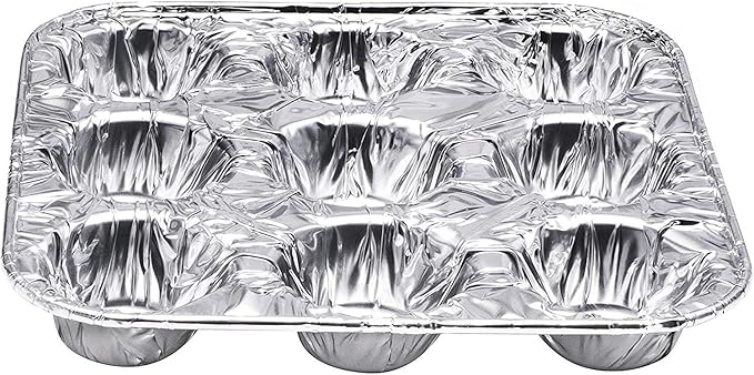 9-Cavity Mini Cupcake Easy and Simple Release Muffin Pans - Disposable Aluminum Baking Cup Cake Mold Pan - For Weddings, Gatherings, Birthdays, Parties (24)