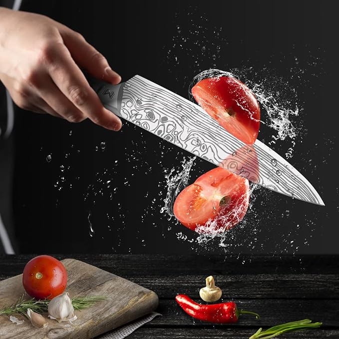 7PCS Kitchen Knife Set,Professional Knife Knives,High Carbon Stainless Steel Kitchen knives Design,Knife Set for Family,Friends,Father's Day Gifts