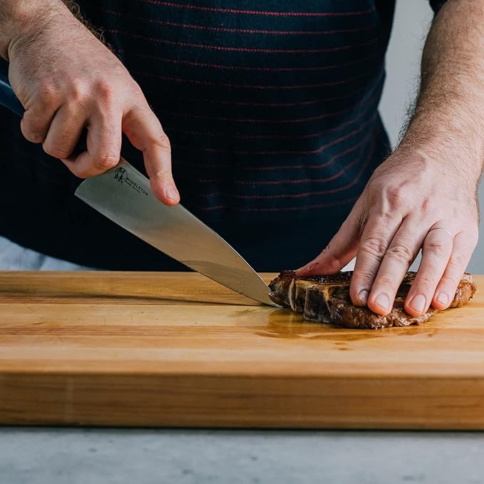Middleton Made Knives Echo 8 Inch Chef Knife - Handmade Professional Chef Knife - Chefs Knife Made with AEB-L Stainless Steel - USA Made Knife - Great Chef Gifts - Pearl