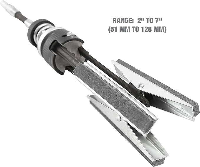OEMTOOLS 25041 Adjustable Engine Cylinder Hone Deglazer, Honing Tool with 3 Medium Grit 4 Inch Stones, Compatible Standard Drills for Positive Engine Honing Cutting at All Speeds