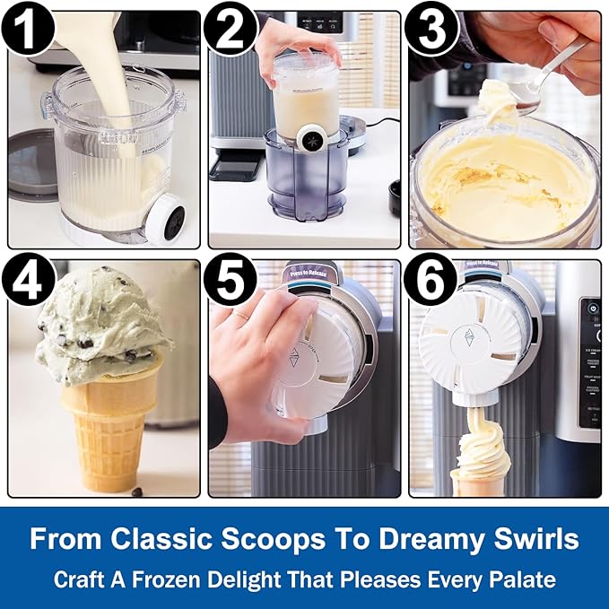 Creami Pints and Lids for Ninja Swirl, 4 pack Creamy Icecream Containers Cups Jars Tubs Canisters Smoothie Pot Compatible with NC700 Series Creamer Ice Cream Cones Machine Soft Serve Maker Accessories