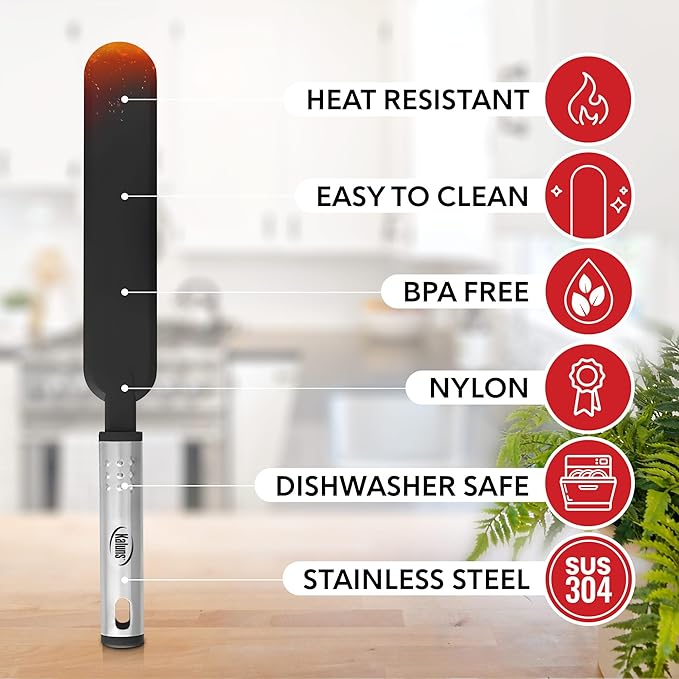 Silicone Spatula Set, 17 Piece Baking Utensils, Nylon and Stainless Steel, Non Stick and Heat Resistant Bakeware set New Baker's Gadget Tools Collection