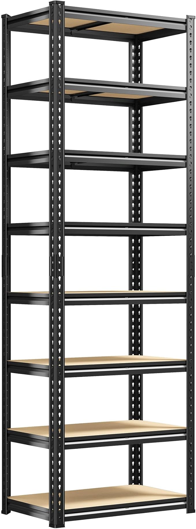 8 Tier Storage Shelves, Shelving Unit Load 400LBS Per Shelf, Adjustable and Divisible Garage Shelving, Shelving Units and Storage for Laundry Room, Pantry, Kitchen, Closet, 21.6"W x 11.8"D x 84"H