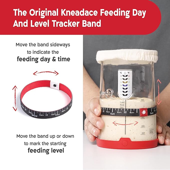 KNEADACE Bread Lame & Sourdough Starter 34oz Pro Jar Double Pack
