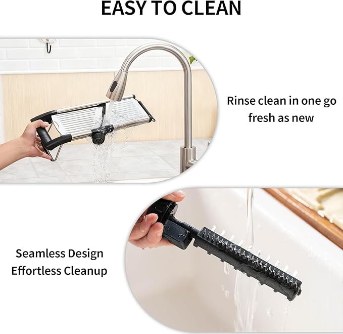 Mandoline Food Slicer, Adjustable Mandoline Slicer for Kitchen, Stainless Steel Mandolin Vegetable Chopper for Potato/Tomato/Onion, Vegetable Slicer Julienne Cutter with Cut-Resistant Gloves