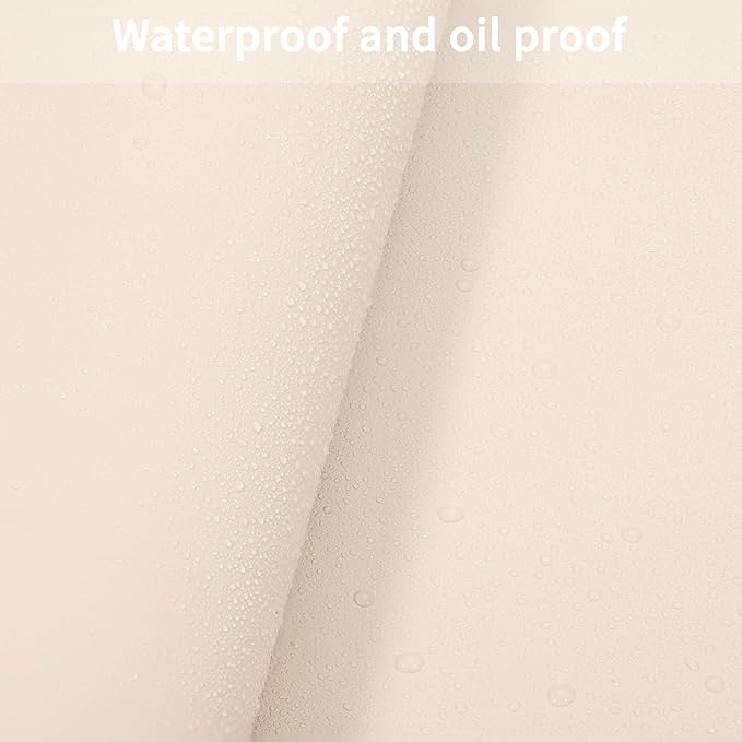 Leather Table Cover,1.8mm Thick,48x72 Inch Table Protector,Table Protector for Dining Room Table,Dining Table Cover,Table Protectors for Rectangle Tables(Off White+Light Gray,48x72)