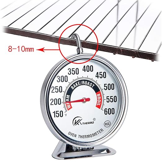 KT THERMO 2PCS Oven Thermometer150-600°F, Oven Grill Smoker Analog Thermometer Instant Read Stainless Steel Kitchen Cooking Thermometer