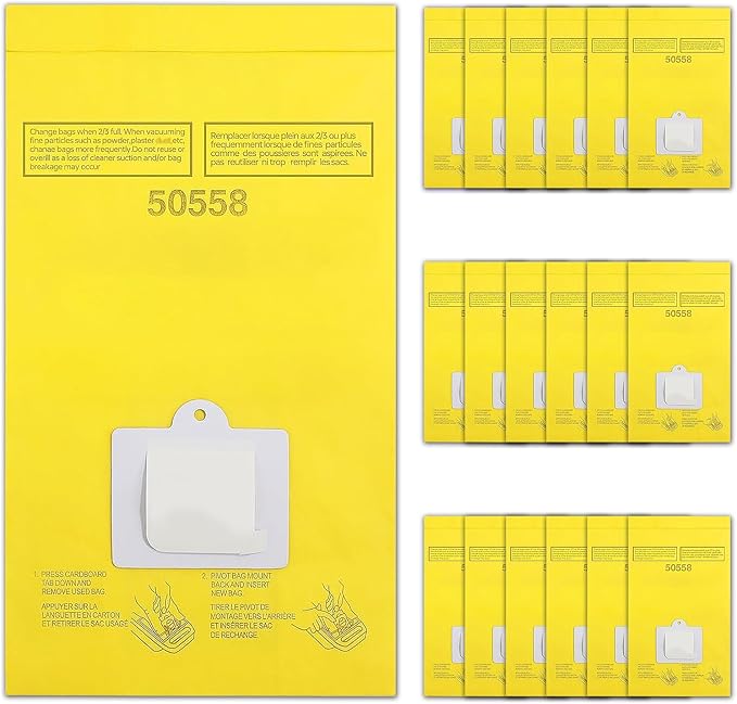 25 Pack Replacement Vacuum Bags Compatible with Kenmore Canister Type C/ 5055, 50555 50557,50558,and Panasonic Type C-5 C-18-Premium Canister Vacuum Bags