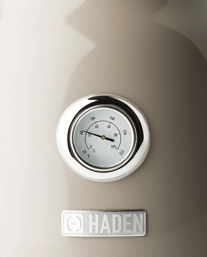 Haden Dorset 1.7 Liter Stainless Steel Electric Kettle, Hot Water Kettle with 360-Degree Base and Auto Shutoff, Putty & Chrome