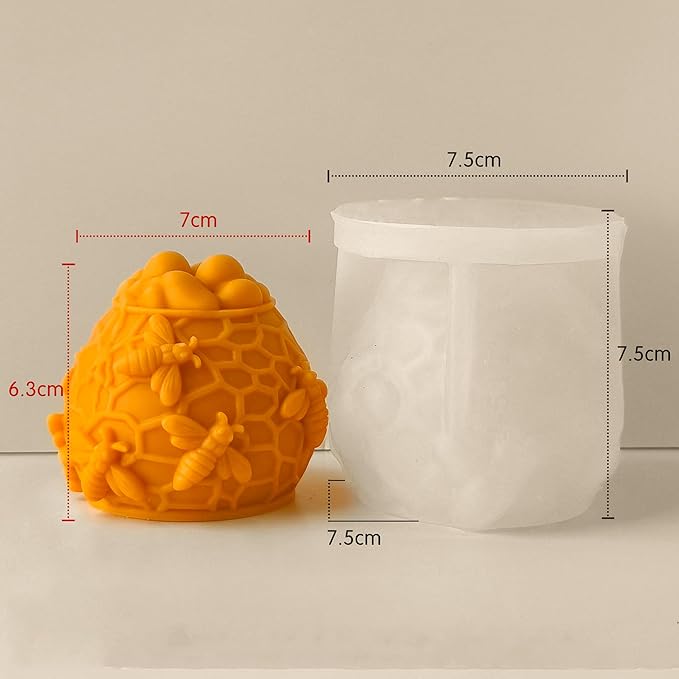 Honeycomb Silicone Cylinder Mold for Resin Casting & Candle Making