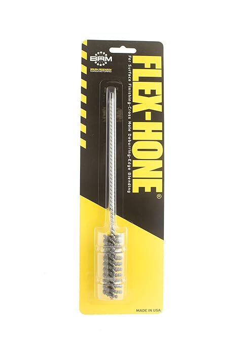 Brush Research BC18M18 FLEX-HONE®, 0.709" (18mm) Diameter, 180 Grit, Silicon Carbide, For Mild Steel, Stainless Steel, Cast Iron and Softer Ferrous Materials