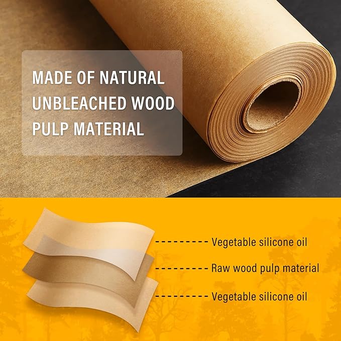 Parchment Paper Sheets for Baking 9-13 IN Precut Non-Stick Parchment Paper Unbleached Baking Sheet Paper for Air Fryer,Baking,Sandwich,Grilling,Steaming,Suitable For Bread Cake Cookies 120p