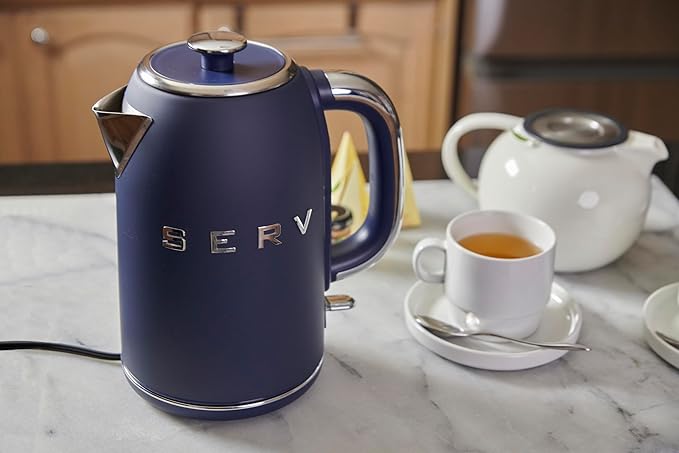 Servappetit Electric Retro Serv Kettle Navy Blue