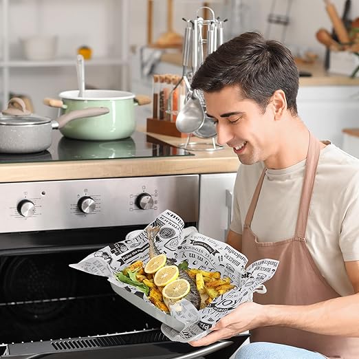 1800 Pcs 12 x 12 Inch Deli Wax Paper Sheets Grease Resistant Tray Basket Liners Newsprint Paper Water and Grease Proof Sandwich Wrapping Square Hot Dog Wrappers for Food Baking (White)