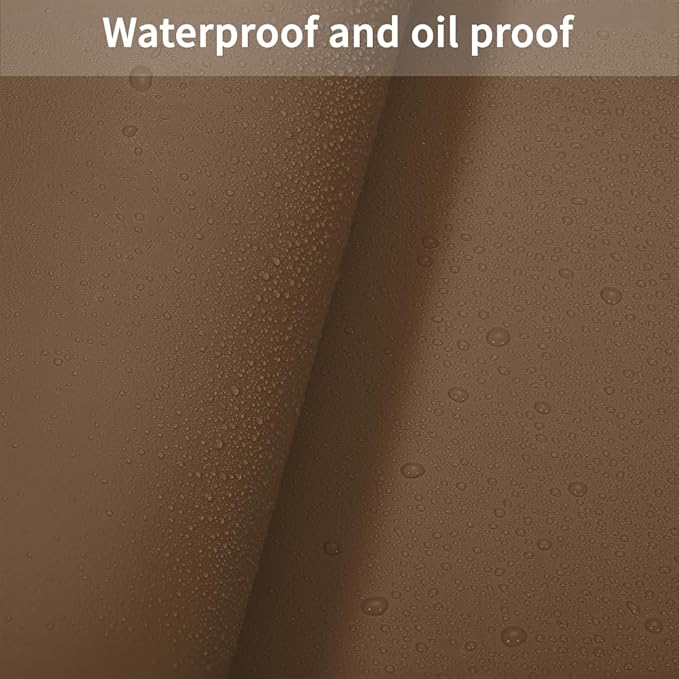 Leather Dresser Cover,1.8mm Thick,14x90 Inch,Dresser Protector Top,Dresser Top Protector,Dresser Cover Top,Dresser Top Cover,Dresser Cover Top for Bedroom.(Mud Color+Champagne Gold,14x90)