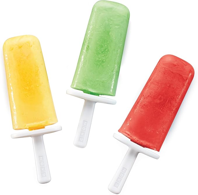 ZOKU Mod Pops, 6 Classic Popsicle Molds in One Compact Tray With Sticks and Drip Guards, Easy-Release, BPA-free