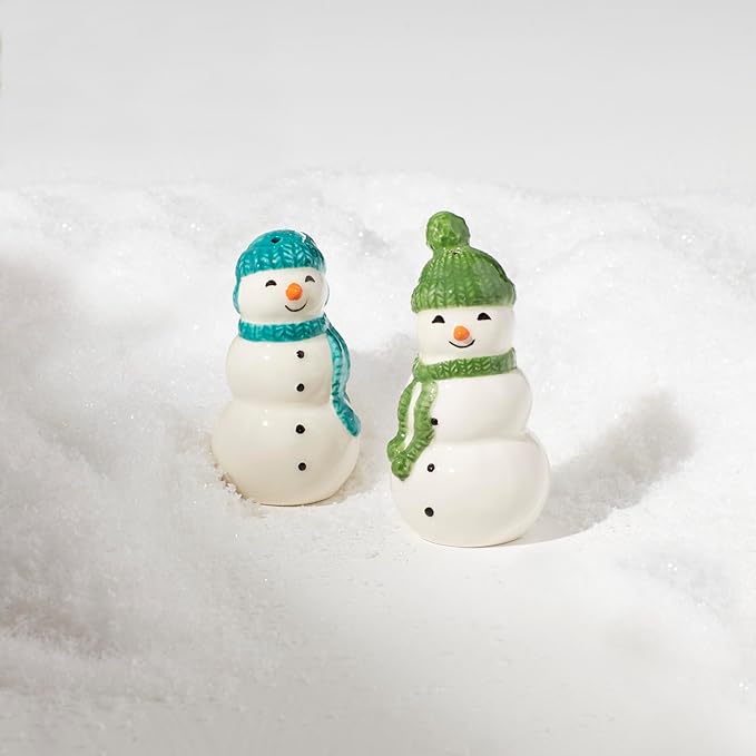 Lenox 895171 Balsam Lane Snowman Salt & Pepper Set, 2-Piece, Christmas & Holiday Hosting