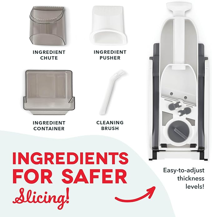 DASH Safe Slice Mandoline for Vegetables, Meal Prep & More with 30+ Presets & Thickness Adjuster, Midnight Navy