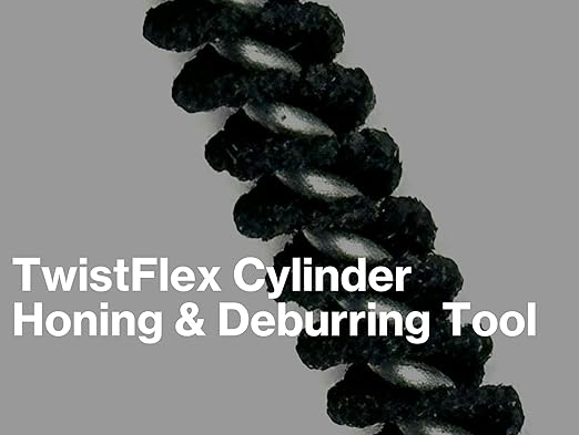 TwistFlex 1/2" 180SC Cylinder Hone | 0.5” (12.7mm) Flexible Cylinder Honing & Deburring Tool for Hole Diameters 0.46"- 0.51" | Silicon Carbide 180 Grit | 1 Pack