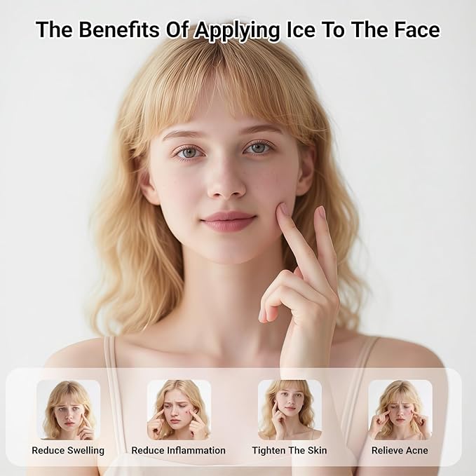 Face Bowl for Ice with Built-In Ice Tray,Ice Bath Collapsible Silicone Bowl,Facial Plunge Bowl, for Face Cooling Portable Spa Tool for Home & Travel （Black）