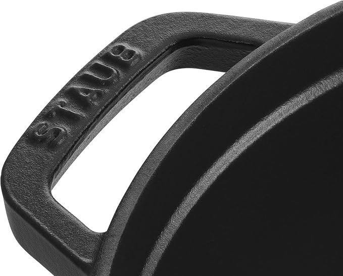 STAUB Cast Iron Dutch Oven 5.5-qt Round Cocotte, Made in France, Serves 5-6, Black Matte