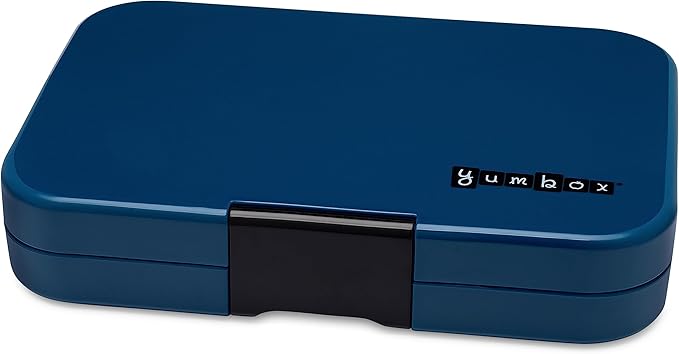 Yumbox Tapas Leakproof Bento Lunch Box: 4.2 Cups Larger 5-Compartment Design in Monte Carlo Blue with Jungle Tray- for Adults and Bigger Kids