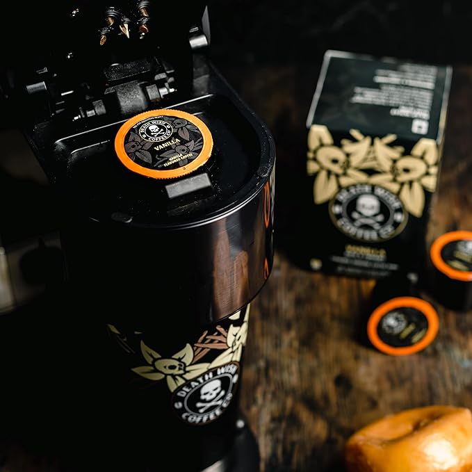 Death Wish Coffee, Single Serve Coffee Pods - Vanilla Pods (10 Count) (Pack of 2)