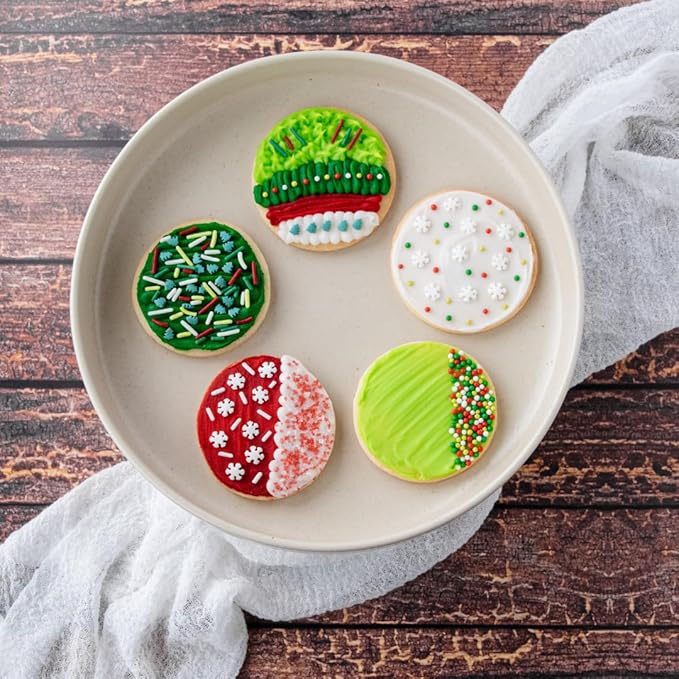 Sweets Indeed Dye-Free Holiday Sprinkle 4-Pack – 3.35 oz | Natural Christmas Sprinkles with Nonpareils, Sugar Crystals, Snowflakes & Festive Sprinkle Mix in Individual Jars | Holiday Baking Decorations